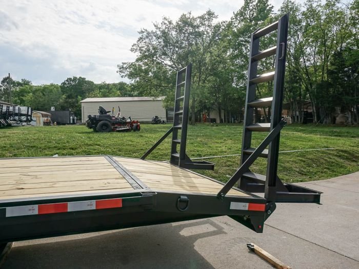 8.5x22 Deckover I-Beam Trailer (2) 5,200lb Axles Stand-Up Ramps - Image 5
