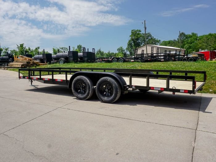 7x20 Straight Deck Utility Trailer with No Gate (2) 3,500 Axles - Image 4