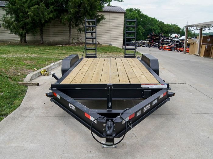 7x16 IBeam Equipment Trailer (2) 5200lb Axles with Stand-Up Ramps - Image 2