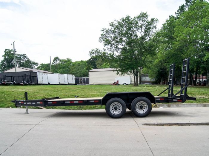 7x16 IBeam Equipment Trailer (2) 5200lb Axles with Stand-Up Ramps - Image 3