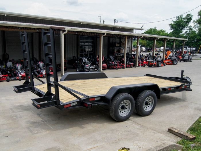 7x16 IBeam Equipment Trailer (2) 5200lb Axles with Stand-Up Ramps - Image 6