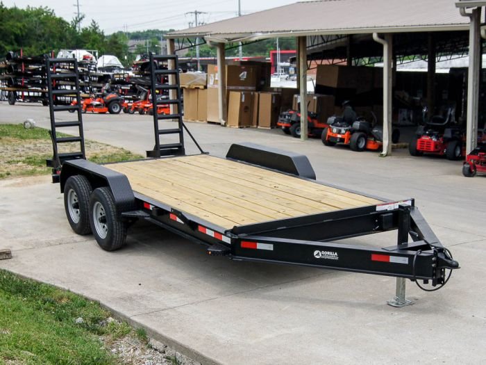 7x16 IBeam Equipment Trailer (2) 5200lb Axles with Stand-Up Ramps - Image 7