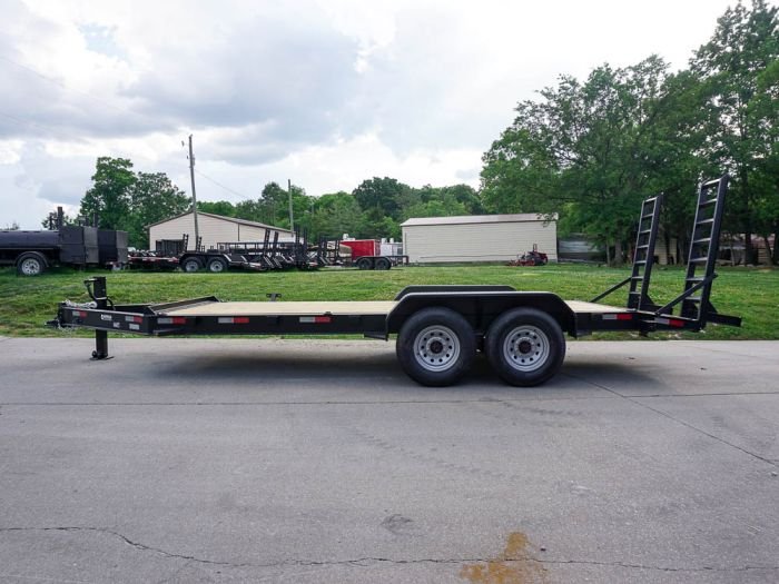 7x18 I-Beam Equipment Trailer (2) 7K Axles Stand-Up Ramps - Image 3