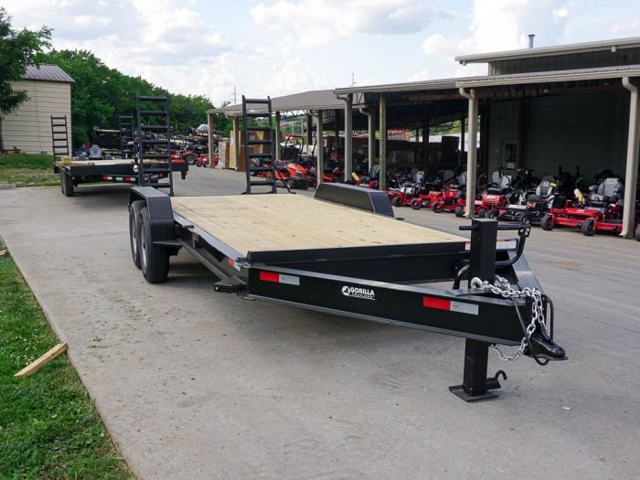 7x18 I-Beam Equipment Trailer (2) 7K Axles Stand-Up Ramps - Image 9