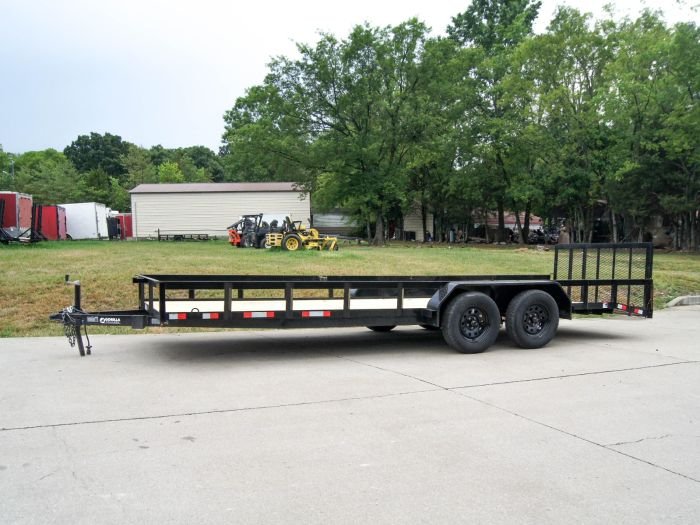 6.4x20 Dovetail Utility Trailer (2) 3500lb Axles - Image 3