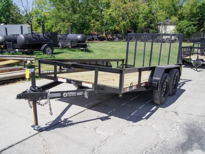 6.4x12 Straight Deck Utility Trailer (2) 3,500lb Axles with Brakes - Image 2