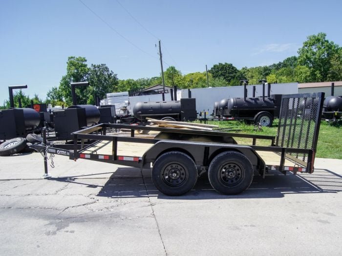 6.4x12 Straight Deck Utility Trailer (2) 3,500lb Axles with Brakes - Image 3