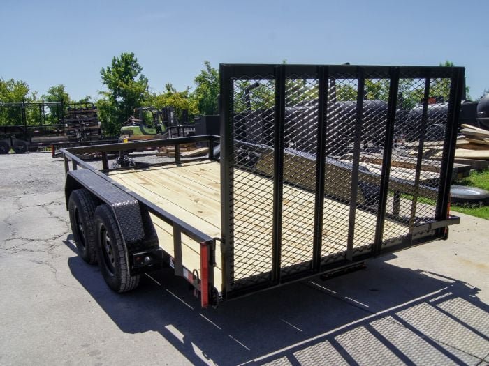 6.4x12 Straight Deck Utility Trailer (2) 3,500lb Axles with Brakes - Image 5