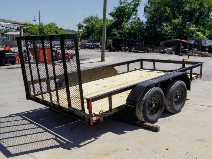 6.4x12 Straight Deck Utility Trailer (2) 3,500lb Axles with Brakes - Image 6