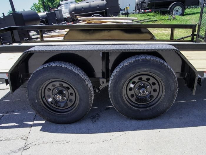 6.4x12 Straight Deck Utility Trailer (2) 3,500lb Axles with Brakes - Image 12