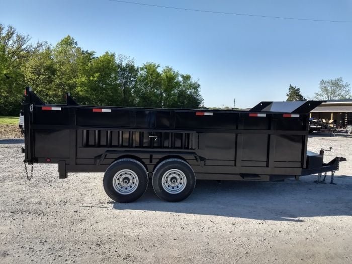 7x16 Hydraulic Dump Trailer with 3ft Sides (2) 7K Axles - Image 2