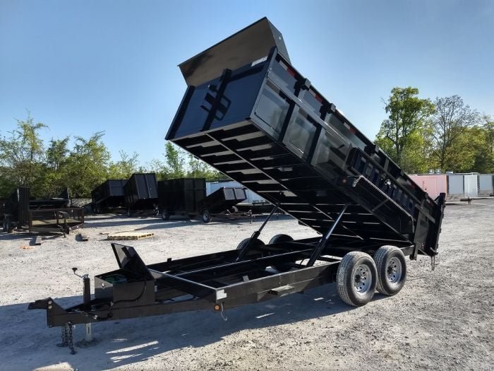 7x16 Hydraulic Dump Trailer with 3ft Sides (2) 7K Axles - Image 3