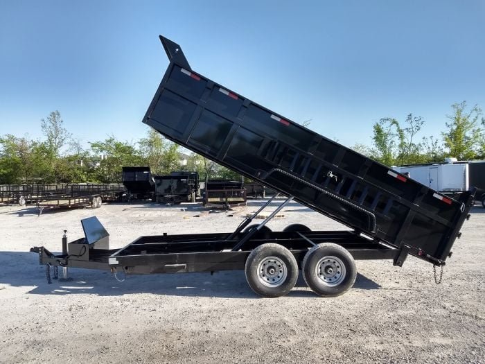 7x16 Hydraulic Dump Trailer with 3ft Sides (2) 7K Axles - Image 7