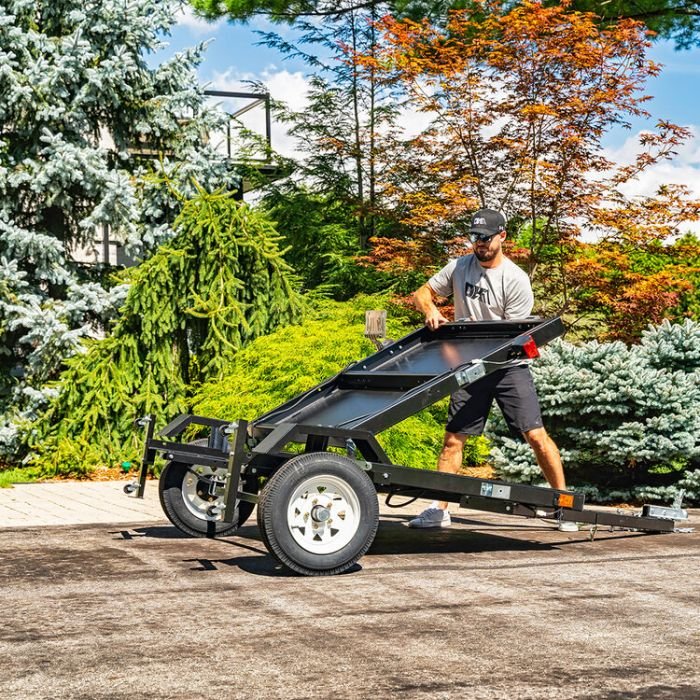 DK2 MFT4X8 4x8 Folding Trailer UV Powder Coated Steel Deck - Image 2