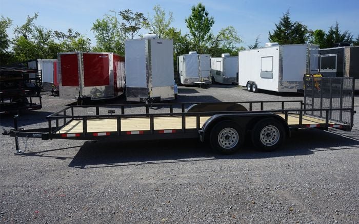 6.4x20 Grey Powder Coated Dovetail Utility Trailer - Image 4