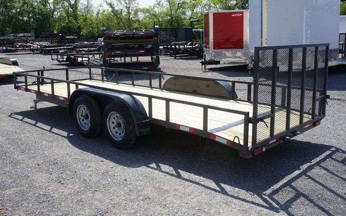 6.4x20 Grey Powder Coated Dovetail Utility Trailer - Image 5