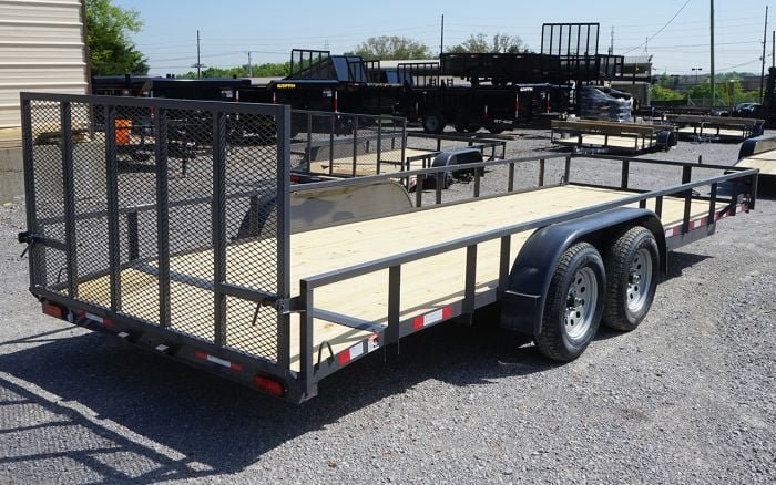 6.4x20 Grey Powder Coated Dovetail Utility Trailer - Image 6